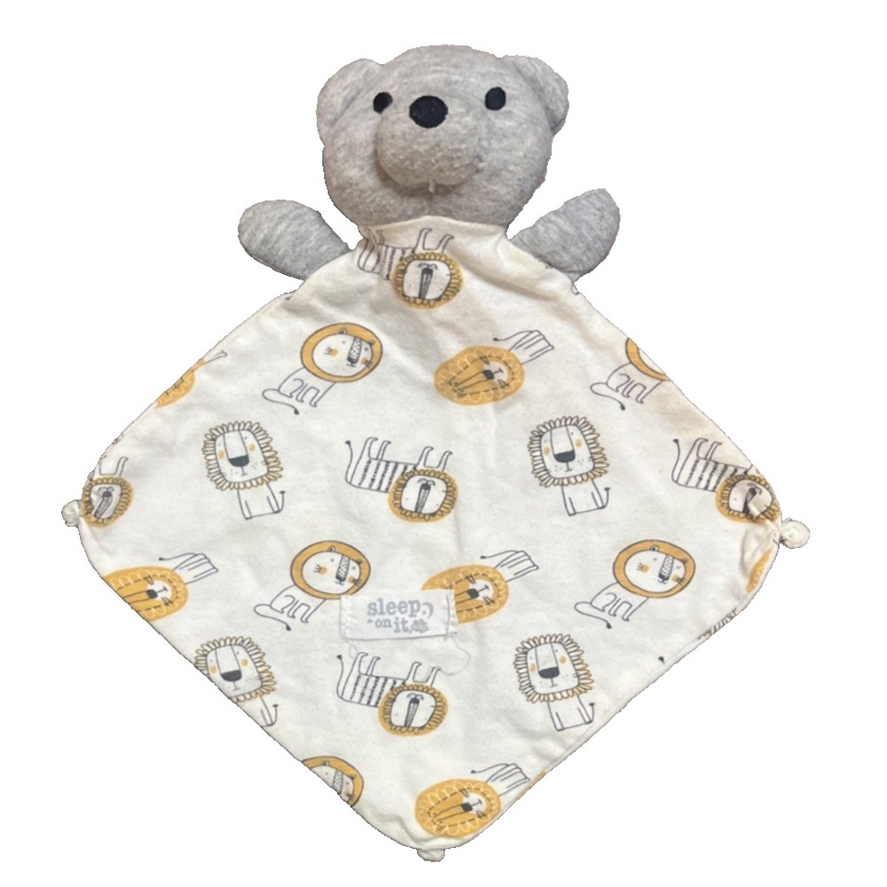 Sleep On It Plush Bear Baby Lovey Security Blanket LION TIGER Unisex Knotted